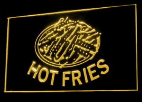 Hot Cheese Fries LED Neon Sign